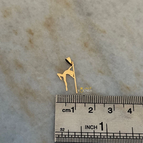 تصویر دوم آویز رقص باله طلا لیزری